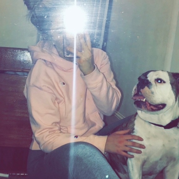 Light pink champion hoodie